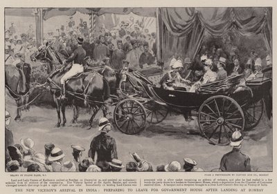 La llegada del nuevo virrey a la India, preparándose para partir hacia la Casa de Gobierno después de desembarcar en Bombay de Frank Dadd